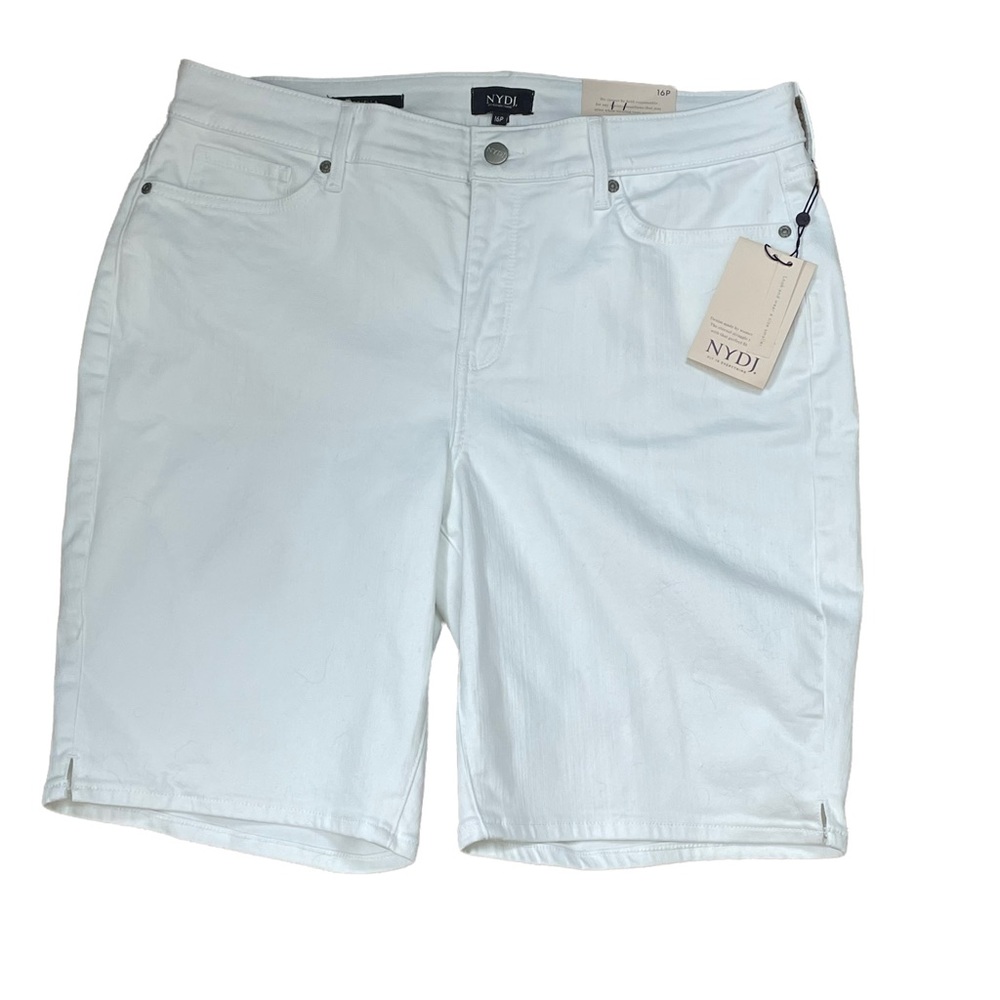 NYDJ Briella short optic white jeans shorts cool embrace lift tuck technology